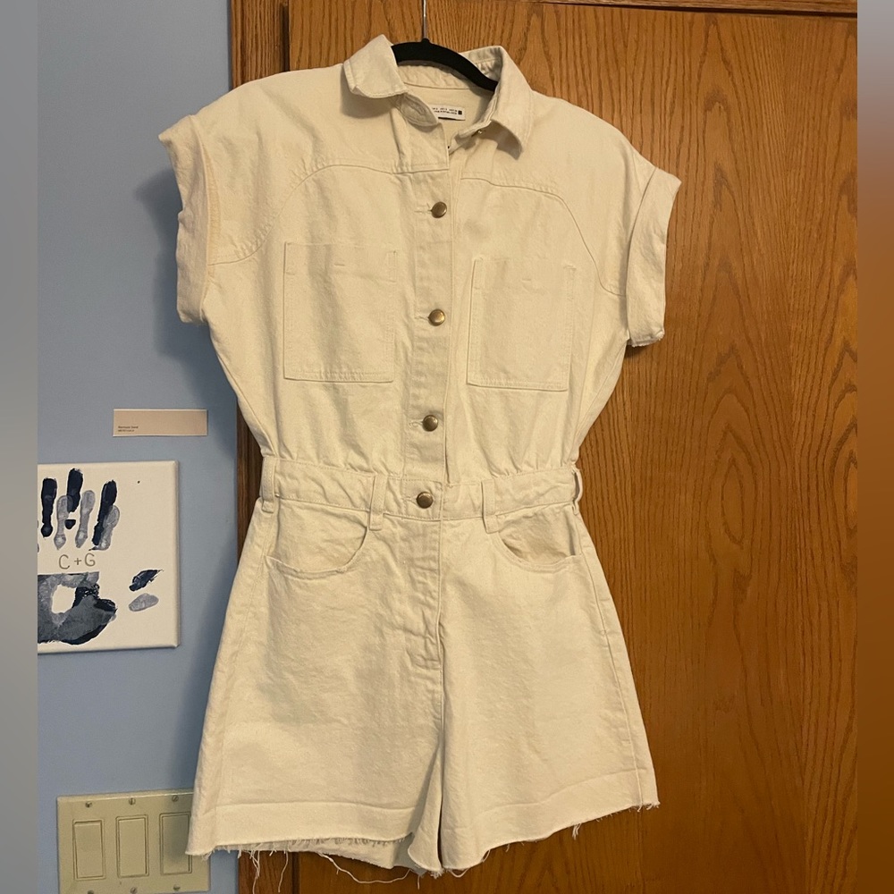 Zara Ivory denim Romper